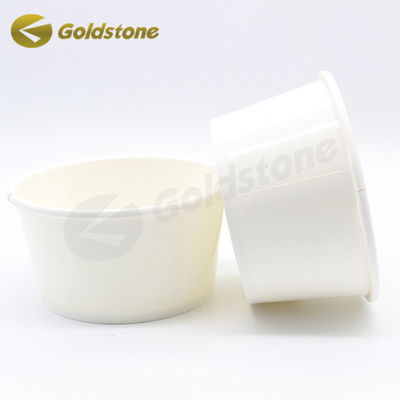 Biếng giấy thân thiện với môi trường đáy hình vuông màu trắng Biếng dùng một lần cho súp nóng