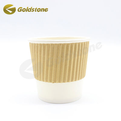 220ml 270ml Ripple Wall Paper Cups Kraft Ripple Cups loại thực phẩm