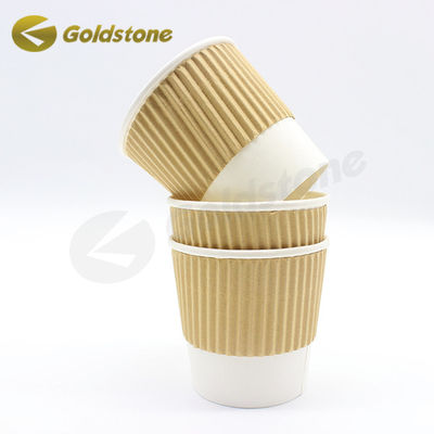 Logo tùy chỉnh Ripple Wall Paper Cup Rùi chống rò rỉ Ripple cách nhiệt cho cà phê và trà