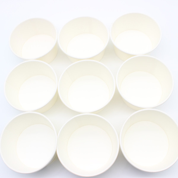 Màu trắng tất cả các kích thước 100ml Bowl giấy Salad Bowl Kraft cho các bữa tiệc và sự kiện 0