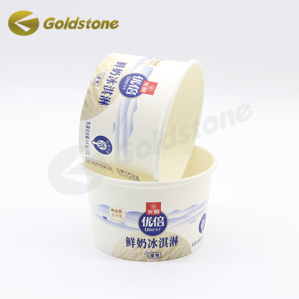 Chế độ màu sắc an toàn Cốc giấy kem nhỏ 8 oz Cốc kem trắng 0